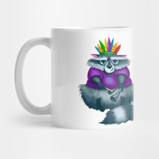 Raccoon playing agogo Mug